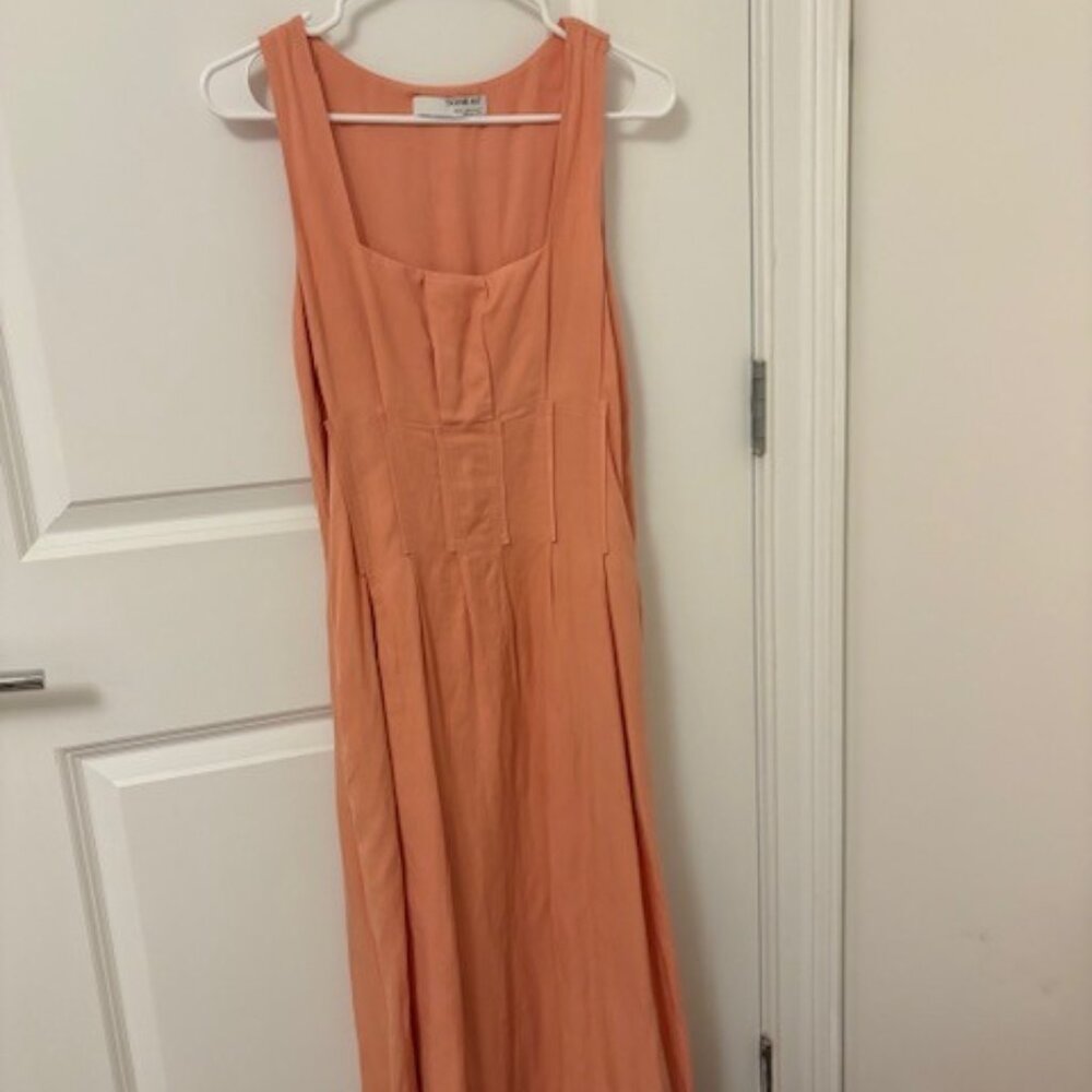 Peach Linen Dress
